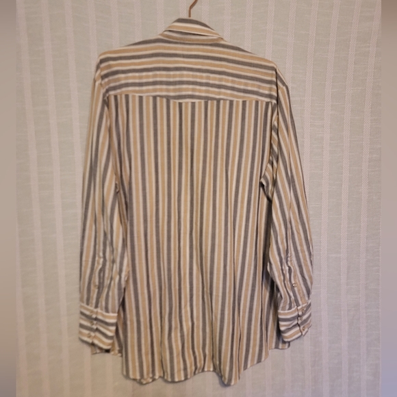 Vintage Stagecoach western wear striped pearl snap - Picture 5 of 9